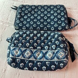 Vera Bradley Wallet & Pouch Set in Blue Floral